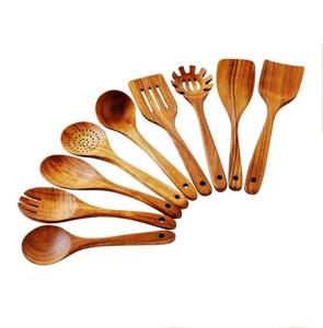 Pinzas para ensalada de Acacia 12 Servidores de ensalada de madera India Juego de 3 SERVIDOR DE ENSALADA DE MADERA JUEGO DE 2 HECHO A MANO ÚNICO KETCHENWAR - Product Image 3