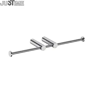 JUSTIME Still 1 Stylish Wall-Mounted Stainless Steel Bathroom Accessories Bilateral Toilet Tissue Holder