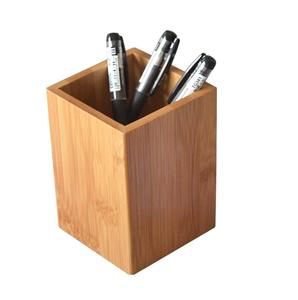 Portalápices de madera personalizable 8.5D X 8,5 W X 10H cm Amigable con la naturaleza para oficina y sala de estudio - Product Image 1