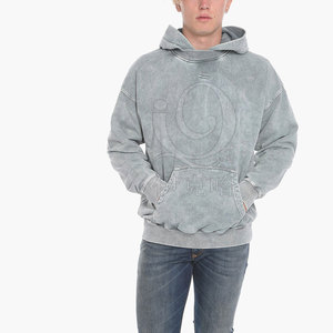 Sudaderas con capucha de efecto Vintage transpirables de secado rápido Logotipo de impresión personalizado Sudaderas con capucha de efecto Vintage básicas de alta calidad - Product Image 3