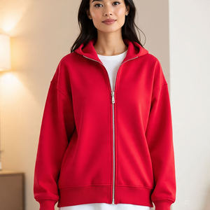 Sweat-shirt à fermeture éclair pour femme, décontracté, léger, manches longues, respirant, en molleton de coton, demi-zip - Product Image 6