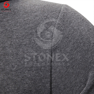 เสื้อฮู้ดซิปผ้าฟลีซคอตตอน 100% คุณภาพสูงสำหรับทุกเพศ ปี 2023 ลายเรียบ พร้อมโลโก้และซับในแบบกำหนดเองสำหรับฤดูหนาว - Product Image 3