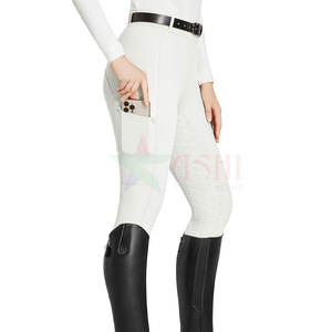 Leggings d'équitation pour femmes, fabrication directe OEM ODM, collants de sport d'équitation, imperméables, coupe-vent, en spandex/polyester, taille adulte - Product Image 3