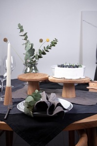 Handcrafted Solid Wood Cake Stands Natural Finish Eco-Friendly for Bakery - Product Image 3
