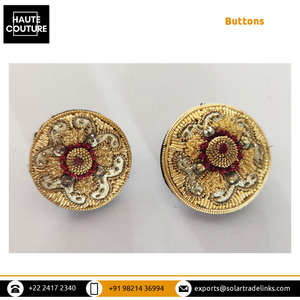 Mới Đến Cao Nhất Bán Chất Lượng Tuyệt Vời Đính Cườm Vàng Tay Thêu Nút Vải Với Pháp Knots Cho Bán - Product Image 2