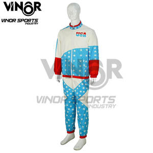 Conjunto de 2 piezas de cortavientos Vintage para hombre, gabardina ligera de los años 80, conjunto de ropa deportiva informal de manga larga con cremallera en el pecho - Product Image 4