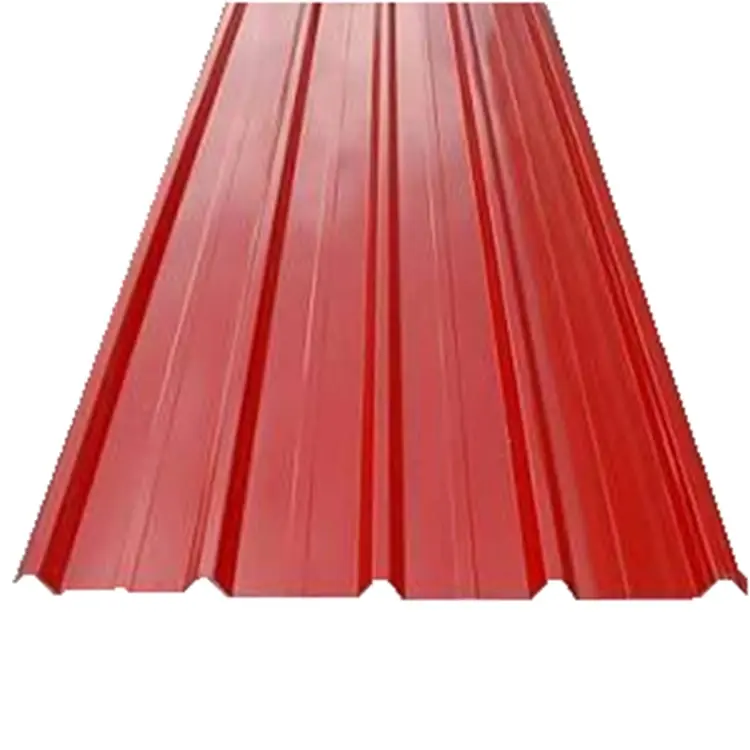 Tejas corrugadas por inmersión en caliente Ppgi Hoja de techo Color Metal galvanizado Hoja de techo de construcción Precio