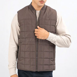 Chaleco de Invierno para Hombre, Diseño Personalizado, Logotipo Frontal, Ropa Transpirable para Exteriores, Servicio OEM, Tejido Ligero de Nailon/Poliéster - Product Image 1