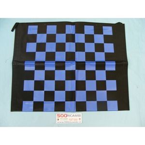 Telo Copriauto a Scacchi Nero e Blu per Fiat 500 EPOCA Sports Car - Product Image 1