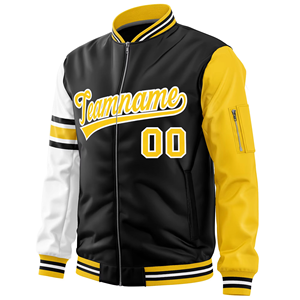 Men's High Quality PU Leather Chenille Varsity Jackets Custom Hip Hop Vintage Design Pattern Decoration Eco-Friendly Stand Front - Product Image 2