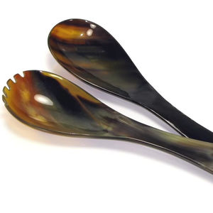 La mejor cuchara de cuerno a medida, cuchara de cuerno personalizada orgánica, decoración clásica para el hogar por Unique Craft India con cuerno de búfalo de agua Natural - Product Image 1