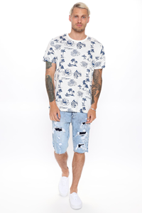 Customized Manufacturer Men Zipper Fly Jean <b>Shorts</b> Fit 100%Cotton Heavyweight Denim Solid Jean <b>Super</b> Ripped <b>Shorts</b> - Product Image 3