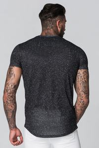 Camiseta de Manga Corta con Estampado por Sublimación Personalizada al por Mayor, Diseño 2025, Camiseta Larga con Dobladillo Curvo para Hombre - Product Image 5
