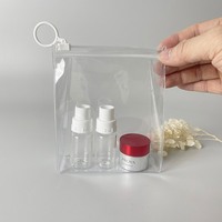 Pochette cosmétique en PVC avec logo personnalisé, pochette à fermeture éclair en PVC givré pour marque de beauté, kit OEM, organiseur de toilette en PVC translucide pour voyage