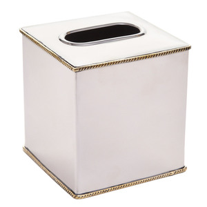 Boîte à mouchoirs carrée en métal avec revêtement en poudre de qualité durable, multi-usages, décoration de table durable pour la maison/le bureau/le restaurant - Product Image 1