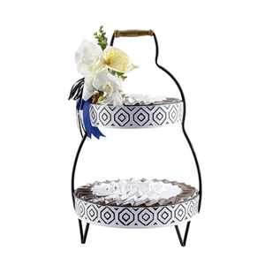 Support de service en bois en acier inoxydable au design moderne Accessoires décoratifs de cuisine pour la maison pour les fêtes Ustensiles de cuisine admirables uniques - Product Image 5