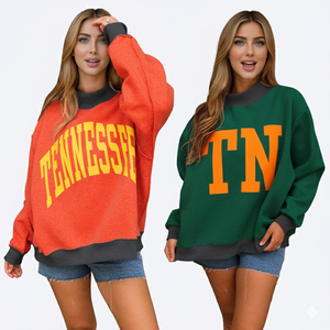 Vêtements décontractés Sweat-shirt à col montant 100% coton Matériau respirant Logo personnalisé Impression solide Épaule tombante OEM - Product Image 1