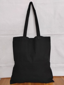 กระเป๋าผ้าฝ้ายสีดำแบบใช้ซ้ำได้ เป็นมิตรกับสิ่งแวดล้อม โดย URBAN TOTE - Product Image 2