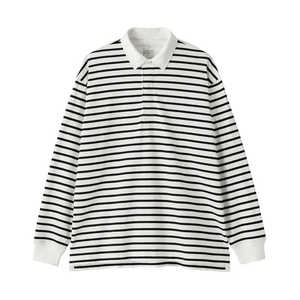 Polo Informal de Algodón 100% de Peso Pesado, Cuello con Botones de Espiga Ancha, Manga Larga para Hombre - Product Image 5