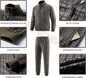 Conjunto deportivo para hombre de alta calidad, cuello redondo, talla grande, ropa informal, cómoda, elegante, moderna, ajuste perfecto para uso diario en la calle - Product Image 3