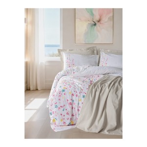 Parure de lit de luxe en coton beige Flare, motif floral et à motifs, 4 ou 6 pièces, pour la maison ou la chambre, taille King - Product Image 1