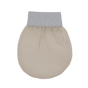 Feel Fine Turkish 100% Raw Cocoon Silk Gants exfoliants pour le visage et le corps 100% Pure Silk Silver Color - Product Image 1