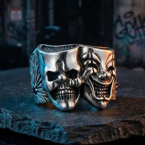 Joker Two-Sided Men's <b>Ring</b> Gift - Product Image 2