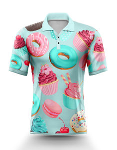 Camisas deportivas con cremallera reversible para hombre, camiseta personalizada con tinte de sublimación completa para bolos y técnica impresa de golf - Product Image 4