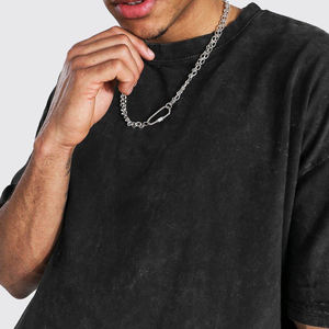 Nouveau modèle hommes été deux pièces respirant 100% coton confortable poids moyen couleur unie Logo personnalisé ensemble court - Product Image 4