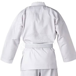 Vente en gros uniforme de karaté gi brodé personnalisé combinaison d'entraînement d'arts martiaux en coton mélangé avec logo à l'avant short de style judo - Product Image 5