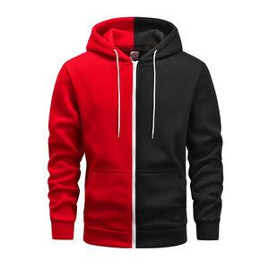 Sudaderas con Capucha para Hombre de Alta Calidad, con Cierre, Mezcla de Algodón Básica, Sin Cordones, 50% Poliéster, 50% Algodón, Cierre Completo - Product Image 1