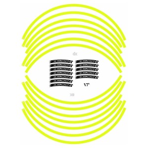 Strisce Fluorescenti Gialle per Cerchioni Moto Kawasaki Z900 - Misura 17 Pollici - Product Image 2
