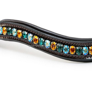 Acolchado blando de vaca de alta calidad, cristales elegantes cosidos fuertes, Diamante decorativo, canal vacío, banda para cejas de caballo de cuero - Product Image 1