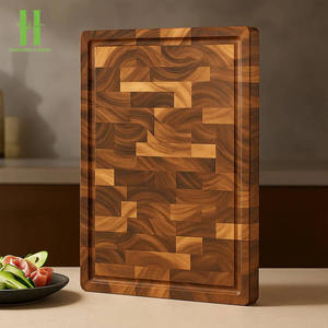 ผู้ขายที่ดีที่สุด! เขียงไม้อะคาเซียธรรมชาติงานแฮนด์เมดร่องด้านข้างดีไซน์แฉกมีด้านข้างเครื่องล้างจานปลอดภัยหนา1.5ซม. สำหรับใช้ในบ้าน - Product Image 3