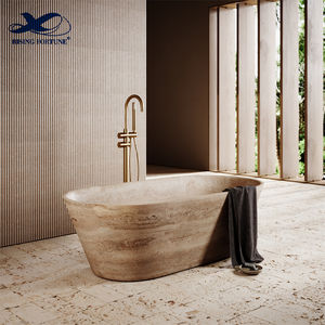 Baignoire en travertin baignoire de luxe en marbre baignoire autoportante en pierre de salle de bain - Product Image 2
