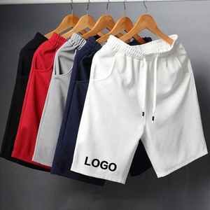 Pantalones cortos de algodón y poliéster con estampado de logotipo personalizado para hombre, pantalones cortos informales para hombre para verano - Product Image 1