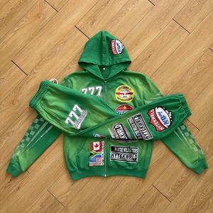 กางเกงวอร์มมีฮู้ดสำหรับผู้ชายกางเกงวอร์มมีฮู้ดไซส์ใหญ่พิเศษพิมพ์ลายด้วยพลอยเทียม - Product Image 1