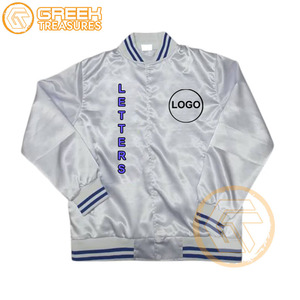 Chaqueta universitaria bordada de satén Phi Beta personalizada, ropa griega transpirable para hombres Sigma, chaquetas de tela al por mayor - Product Image 2