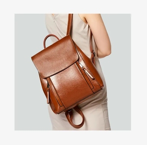 Manufacturers wholesale ladies bags women's cowhide <b>backpack</b> fashion oil wax <b>leather</b> <b>backpack</b> <b>leather</b> women's bag - Product Image 2