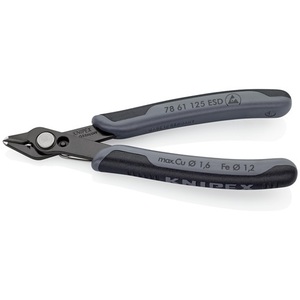 KNIPEX Super-Knips Cisailles diagonales électroniques Longueur 125 mm Forme 6 Biseautées Non polies Fournitures d'artisanat - Product Image 3