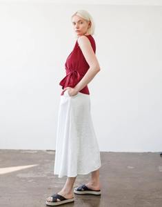 Conjunto de ropa de dormir de algodón cómodo para mujer Ligero Relajado Fresco Verano Amigable Orden personalizable Vestidos casuales naturales - Product Image 2