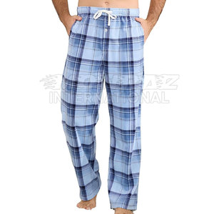 2025 pantalones de franela de etiqueta privada de estilo informal para hombres más vendidos lienzo ligero 100% algodón cintura media patrón recto - Product Image 1