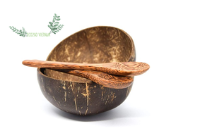 Cuenco de cáscara de coco ecológico más vendido, diseño personalizado, logotipo láser grabado de Vietnam, tamaño pequeño natural, sostenibilidad - Product Image 3