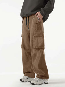 Pantalones Cargo tácticos de tamaño personalizado para hombre, ropa de trabajo con cierre de cordón de cintura media con cordón, pantalones de hombre para uso en el gimnasio - Product Image 5