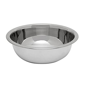 High Quality Serving Bowl Luxury Round Large Size Stainless Steel Food Bowl <b>Edges</b> <b>Decorative</b> Designed - Product Image 1