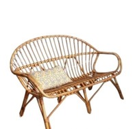 Canapé-lit 2 places en bambou fait main, moderne et simple, de haute qualité, mobilier écologique pour salon, villa, parc, balcon, jardin