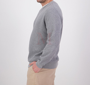 Sudadera de cuello redondo bordada de alta calidad personalizada para hombre, Jersey holgado de manga larga para invierno - Product Image 5