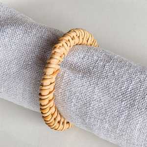 Stylish Rattan Napkin <b>Rings</b> Elegant Dining Experience Wicker Table Decor - Product Image 2