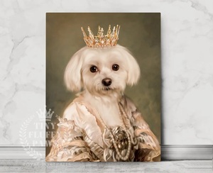 Retrato personalizado de gato real, <span class=keywords><strong>pintura</strong></span> <span class=keywords><strong>renacentista</strong></span> de Mascota, regalo para amantes de las mascotas, <span class=keywords><strong>pintura</strong></span> al óleo de foto - Product Image 5