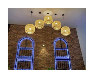 Lumière en rotin de haute qualité Vietnam avec modèle diversifié-Lumière en rotin à batterie à cadre durable pour les designers d'intérieur confortables - Product Image 5